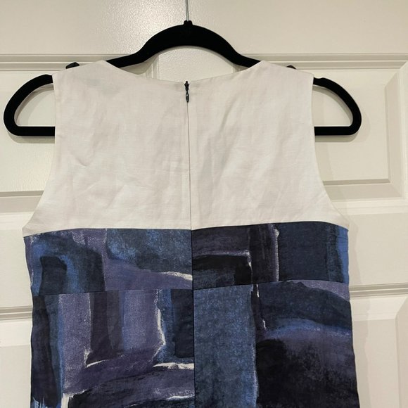 'S Max Mara Blue Printed Mini Dress - Picture 5 of 6